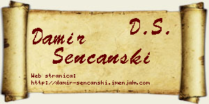 Damir Senćanski vizit kartica